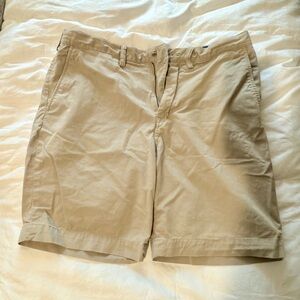 Ralph Lauren Flat Front Khaki Shorts Polo Chino Stretch Classic Fit, EUC